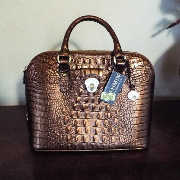 BRAHMIN VIVIANA MINERAL MELBOURNE LEATHER HANDBAG - NEW W/ TAG - Picture 1 of 7
